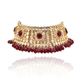 Naina Red Polki Set - The Pashm